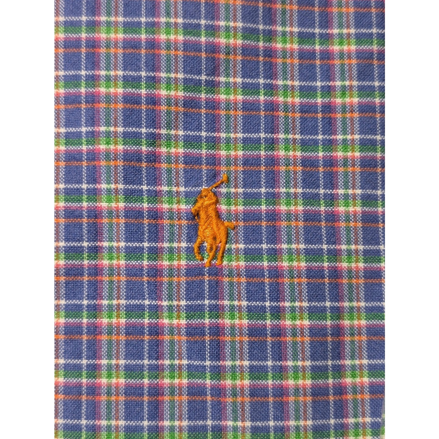 Ralph Lauren Oversized Periwinkle Plaid Button Down Shirt Mens Size L