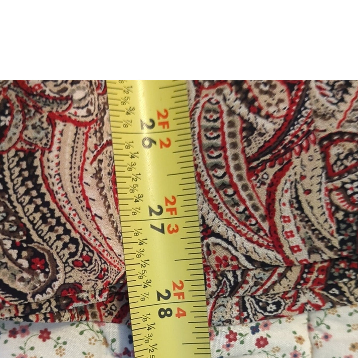 Talbot's Pure Silk Women's Size 10 Fully Lined Brown/Red Paisley Print Skirt