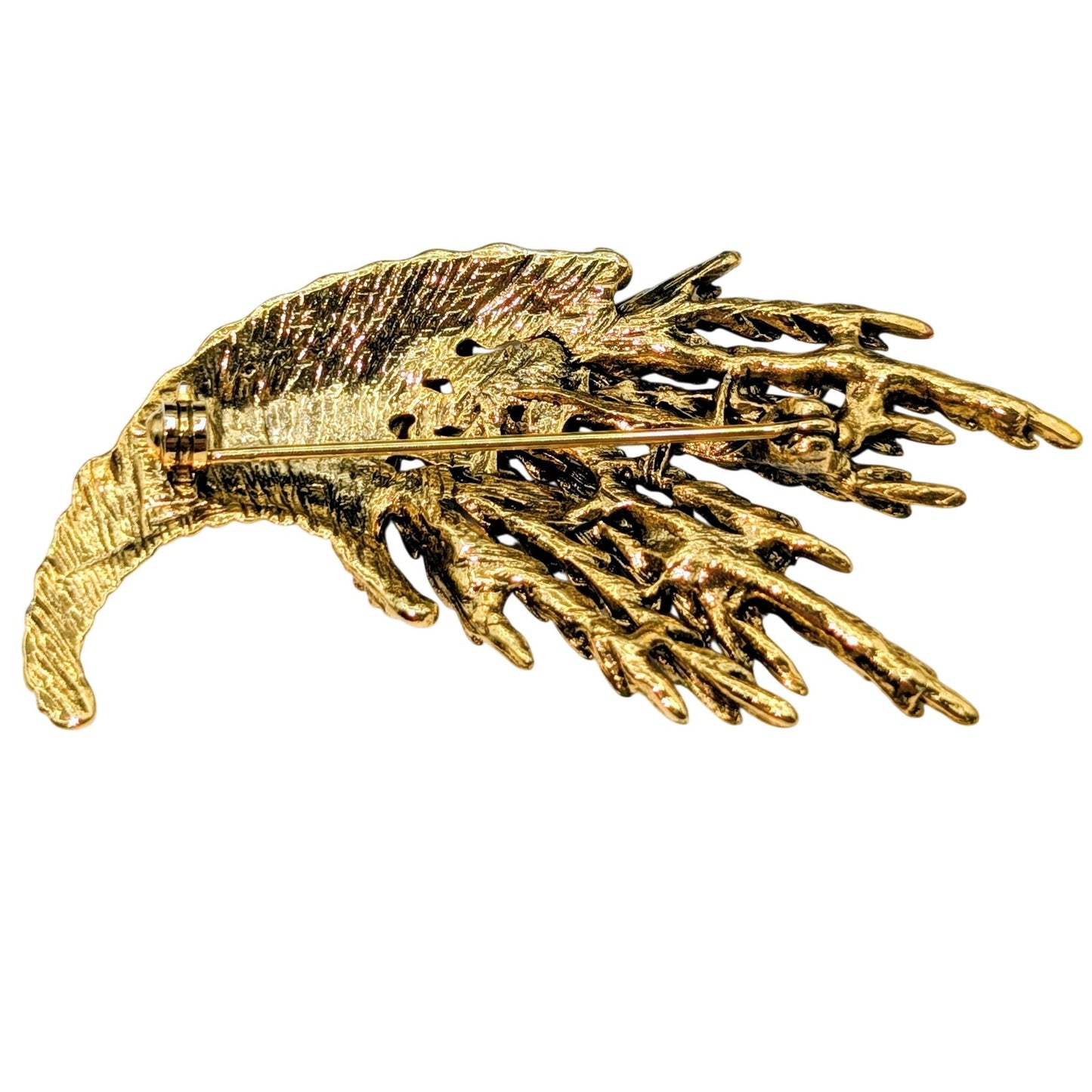 Lot of Two Vintage Gold Tone Brooches