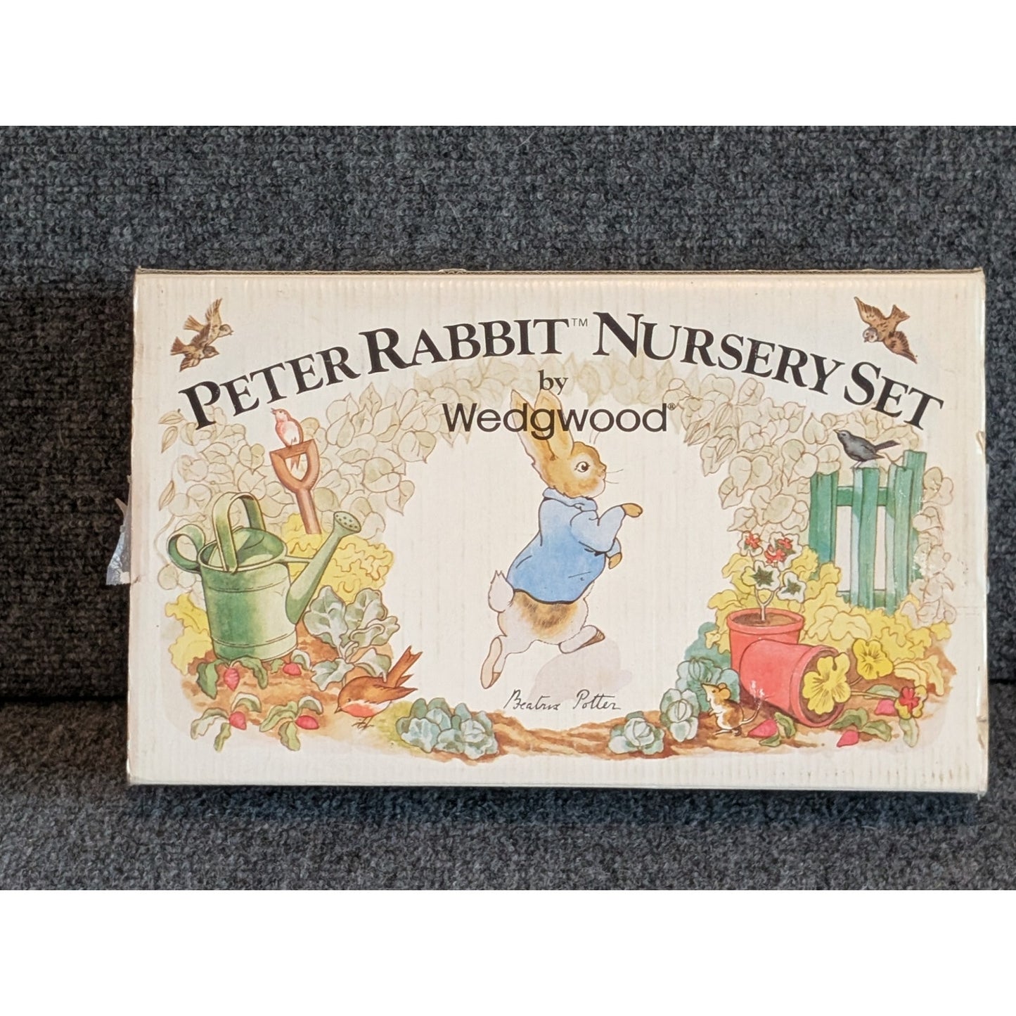 Vintage Beatrix Potter Peter Rabbit Wedgwood 4 Piece Nursery Set