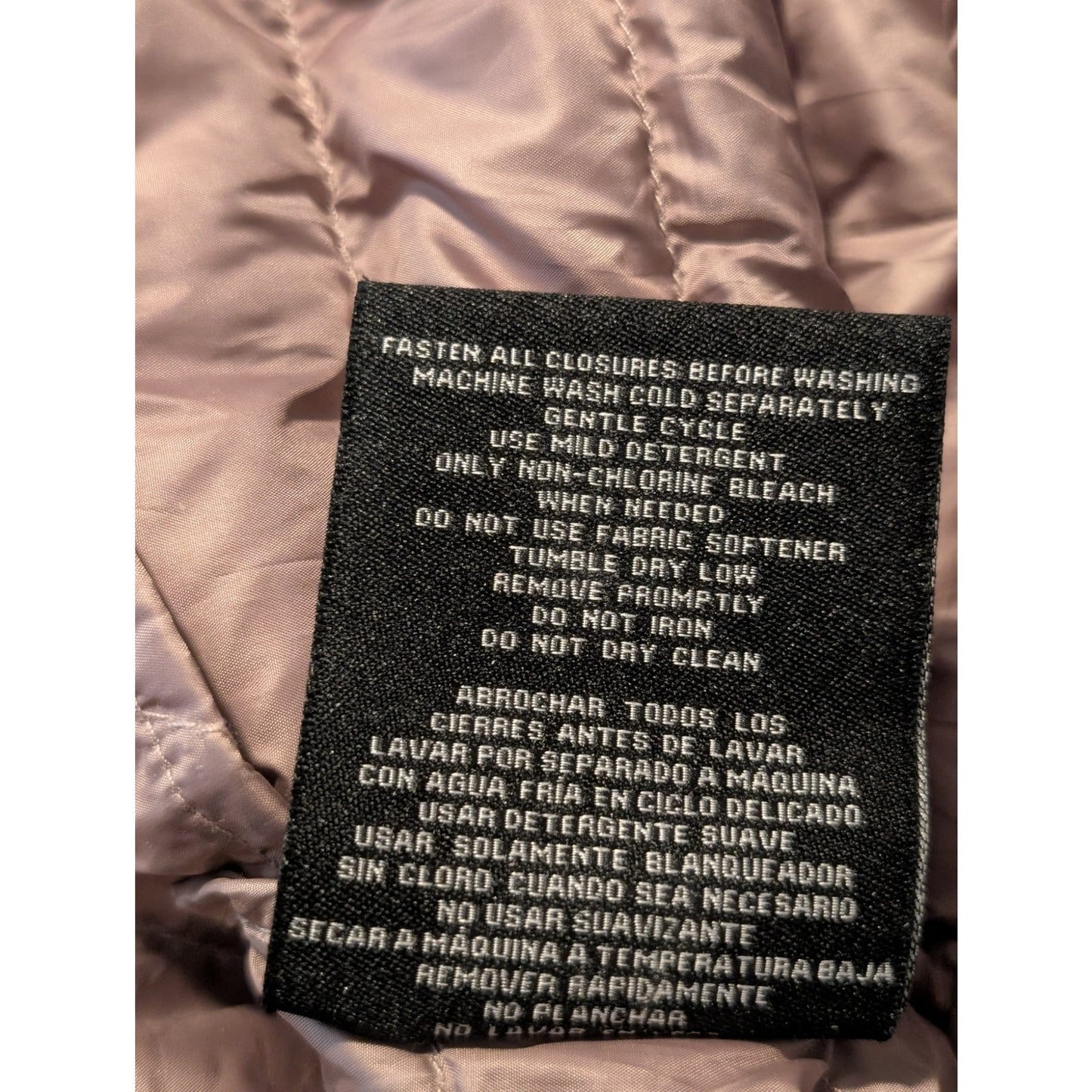 32 Degrees Heat Light Mauve Ultra Light Packable Puffer 3/4 Jacket Womens Sz M