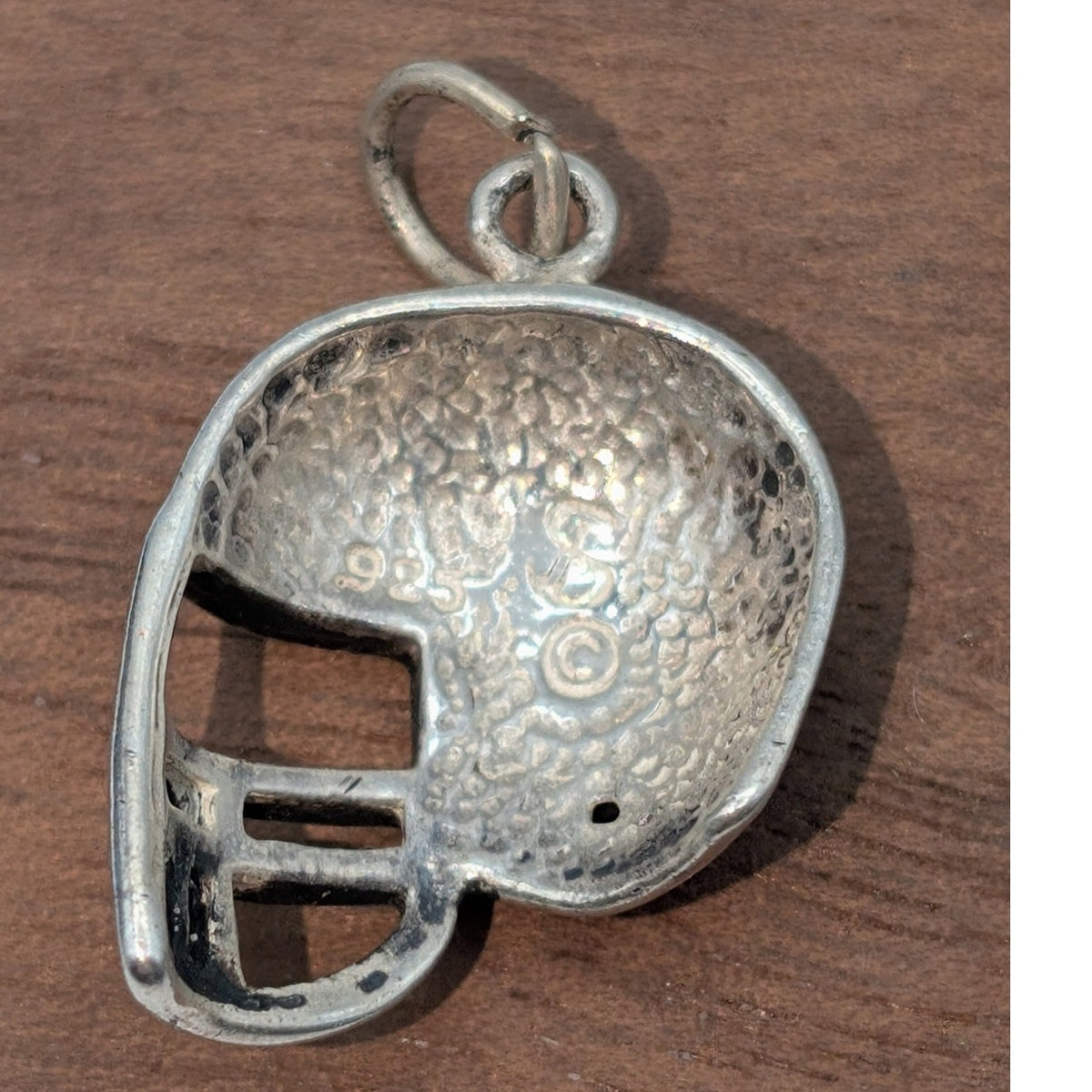 Vintage 925 Sterling Silver Football Helmet Charm/Pendant