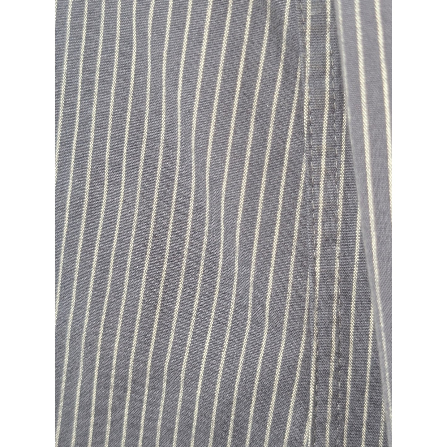 Talbot's 3 Button Gray/Blue Striped Cotton Stretch Blazer Womens Sz 12W (0X)