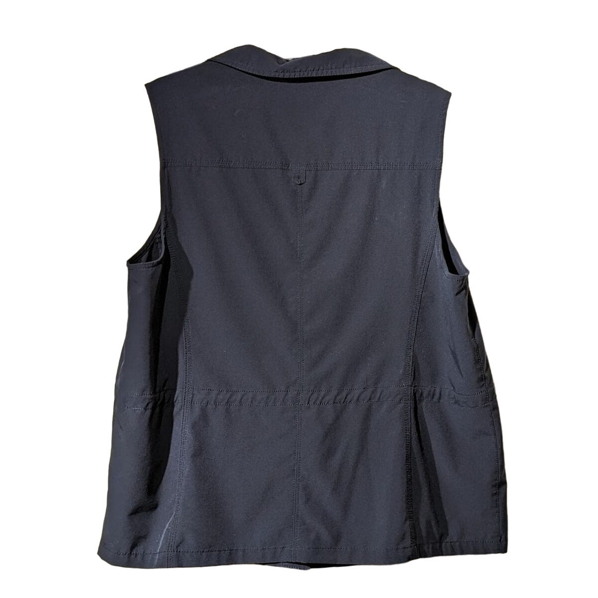 Zenergy by Chico's Navy Snap Front Active Drawstring Vest Womens Sz 2 (M 12-14)