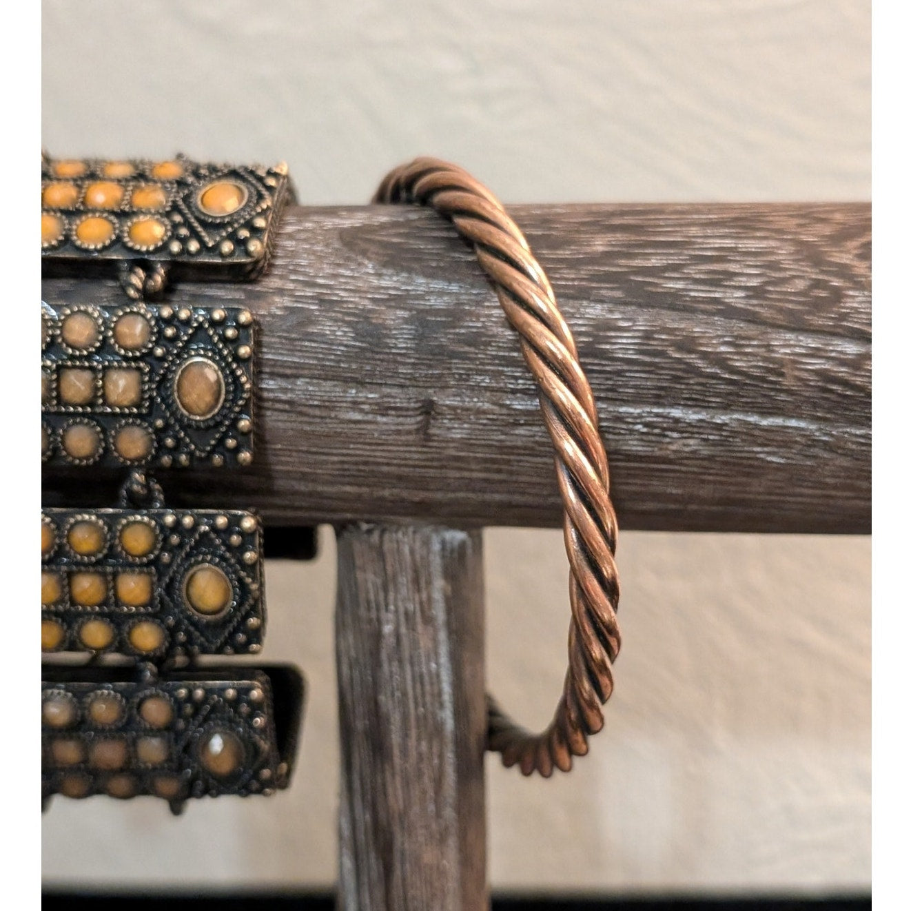 Lia Sophia Kiam Family by Lia Sophia Chunky Link Bronze Color Bracelet Plus Two