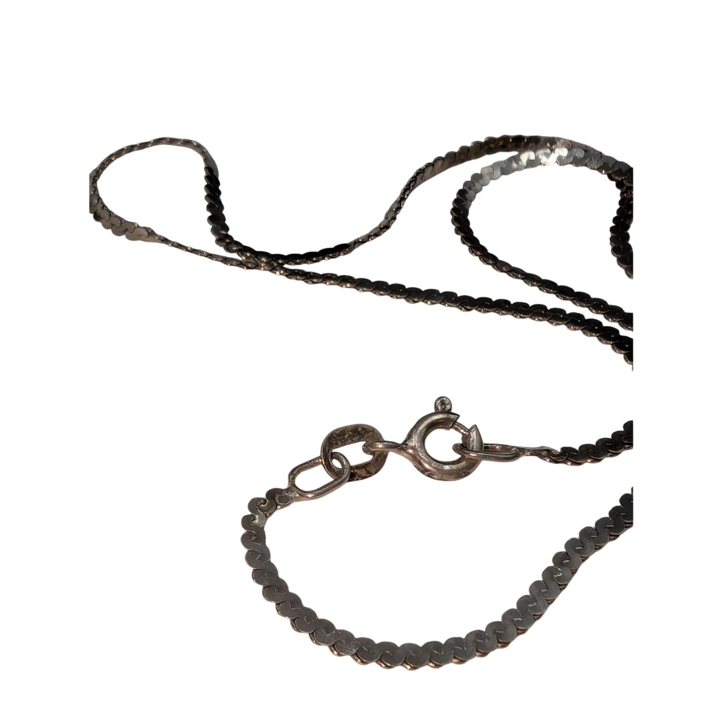 VTG 925 Sterling Silver Egyptian Hieroglyphics Cartouche Pendant 15" Necklace