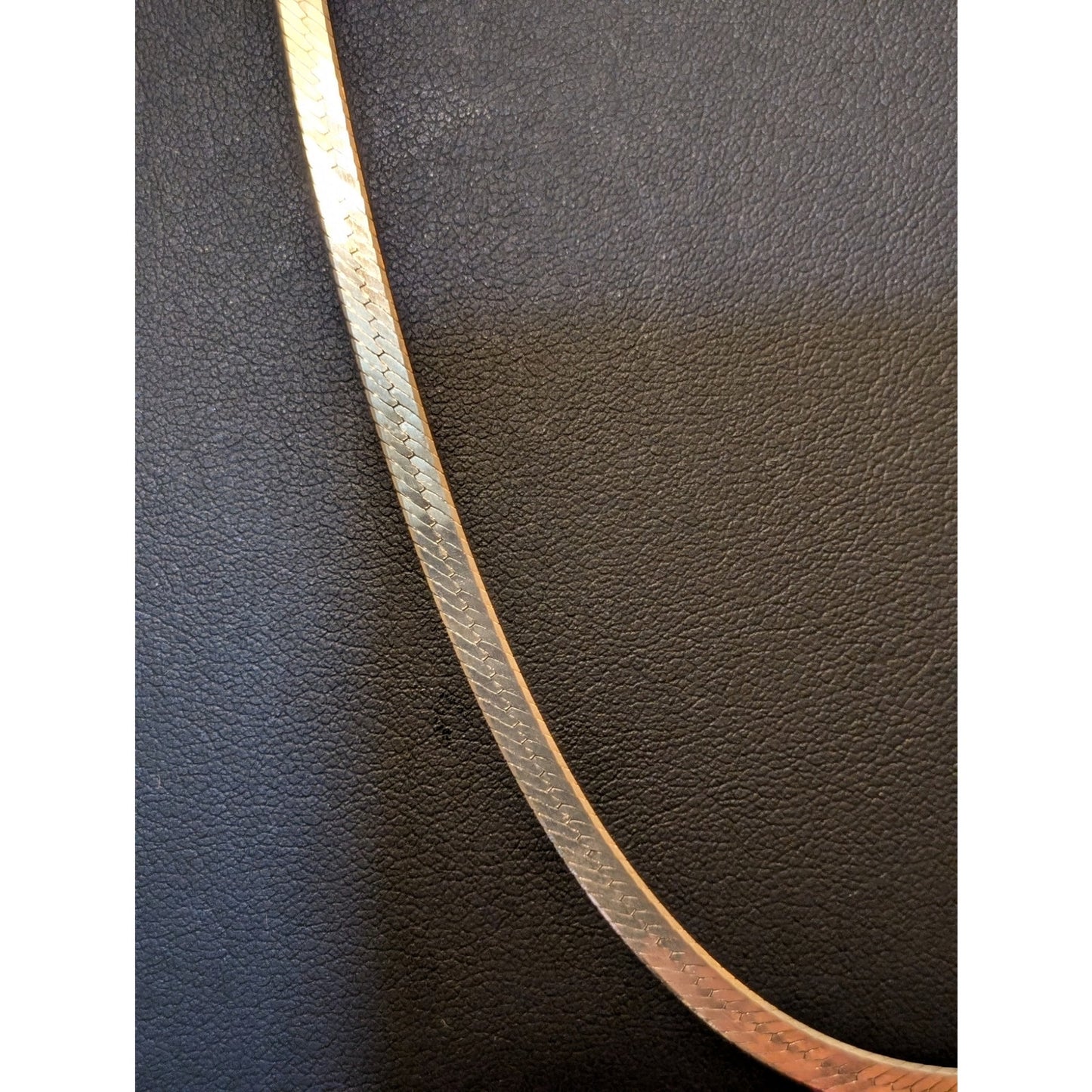 Vintage 925 Italy Sterling Silver 30" Long 4mm Herringbone Chain