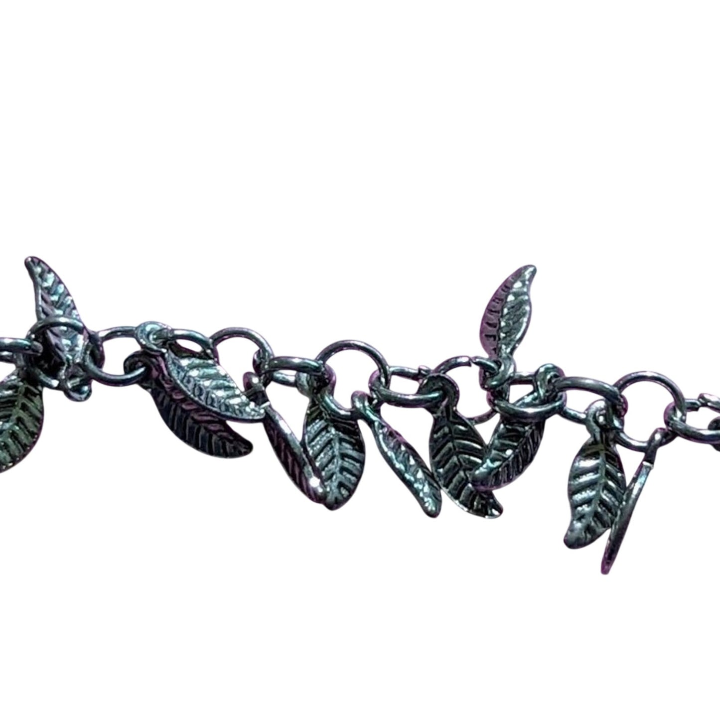 Turquoise Color Howlite with Aqua Crystals on Silver Tone Necklace