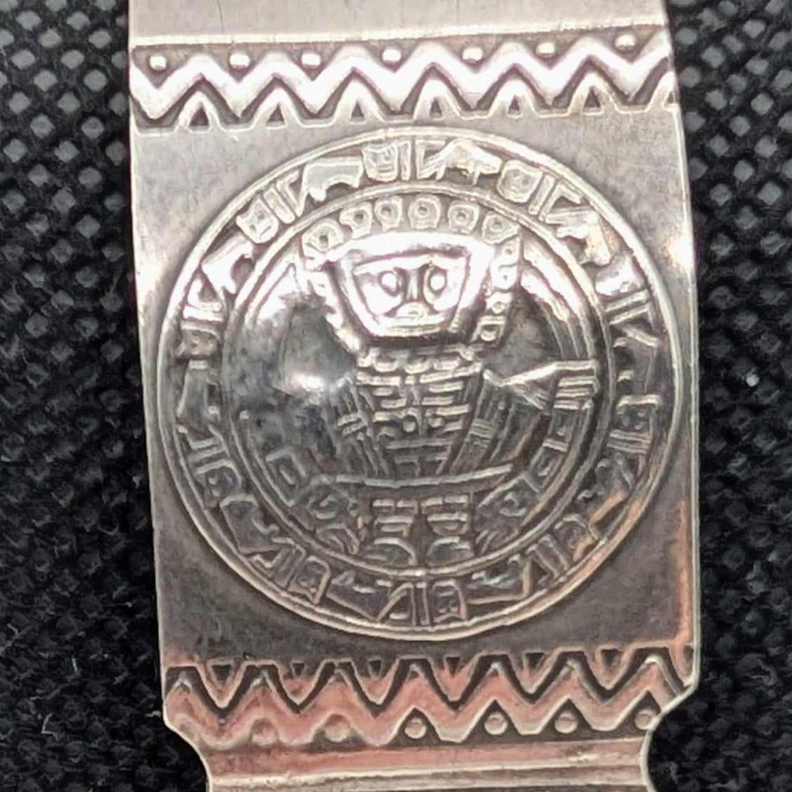 Vintage/Antique Silver Peruvian Inca or Aztec Primitive Tribal Cuff Bracelet