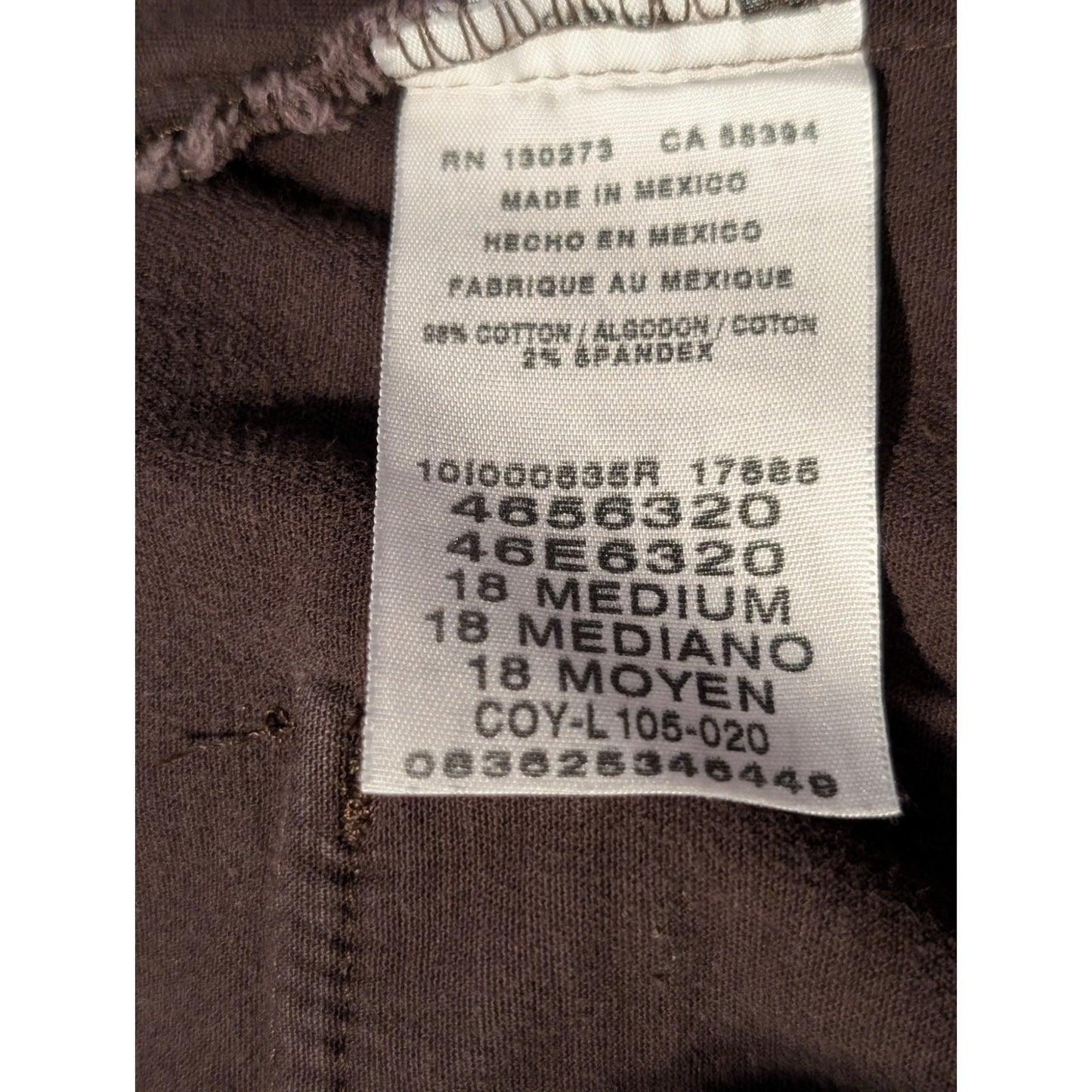 Lee Comfort Waistband Stretch Brown Jean Womens Size 18