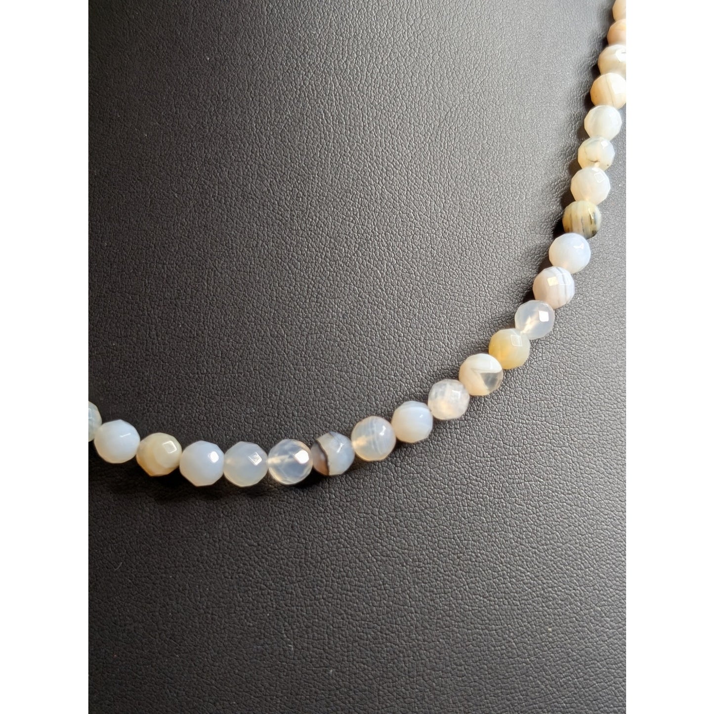 Vintage Jay King DTR Signed Agate Beaded Gemstone 925 Silver 20" Necklace 23.8g