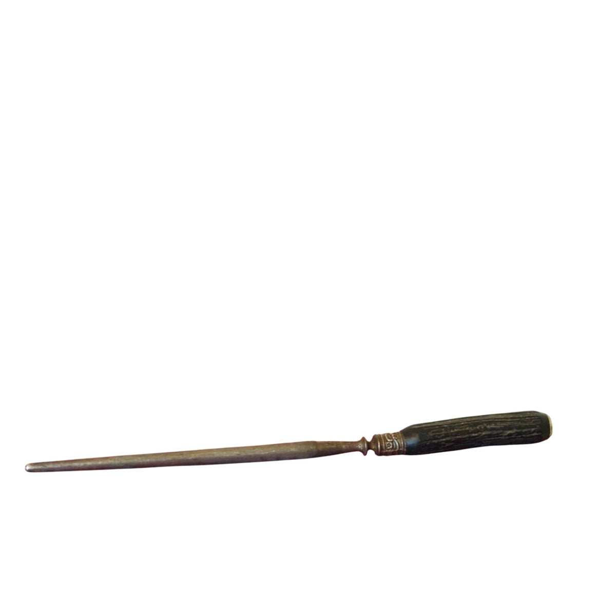 Antique Lee's 13" Stag Antler Handle W/Sterling Honing Rod