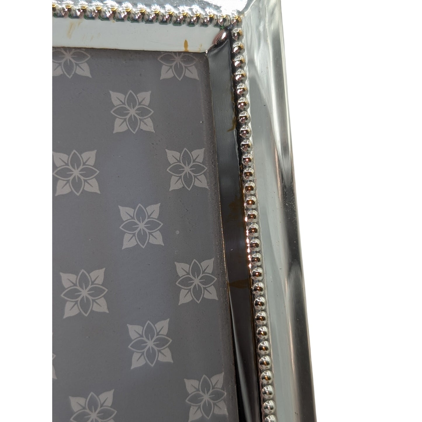 Vintage Hudson Hill Silver 8"X10" Beaded Picture Frame