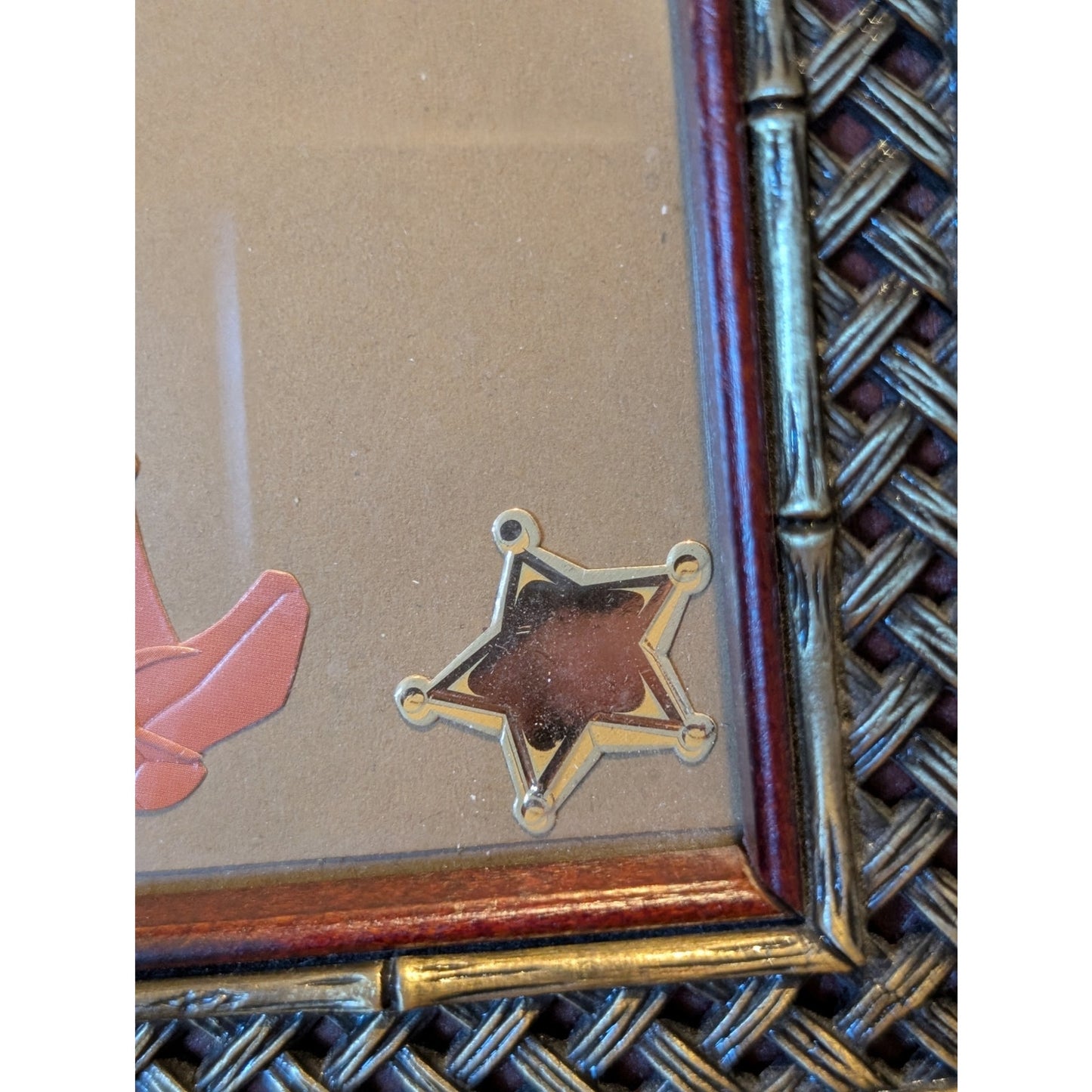 Wood Ornate Framed Toy Story Woody Sticker Art