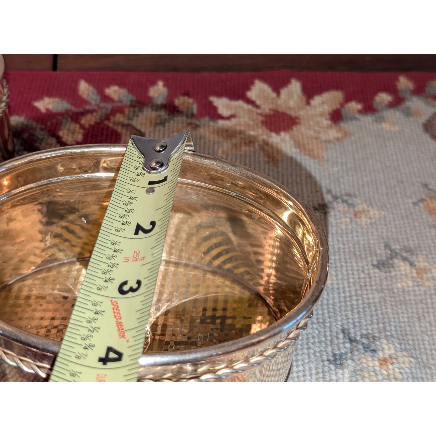 Vintage 1980s Mosley Brass Succulent Pot Planter