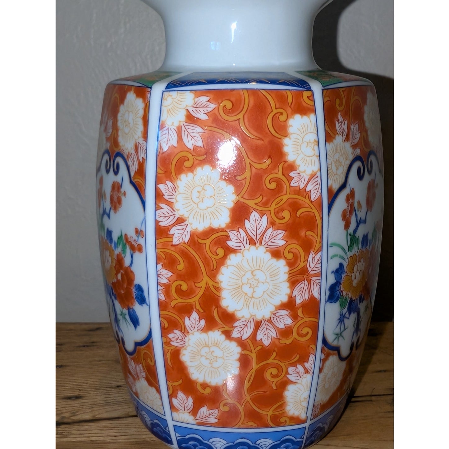 Vintage Fred Roberts Co/San Francisco~Ginger Jar/Imari Style W/ Lid