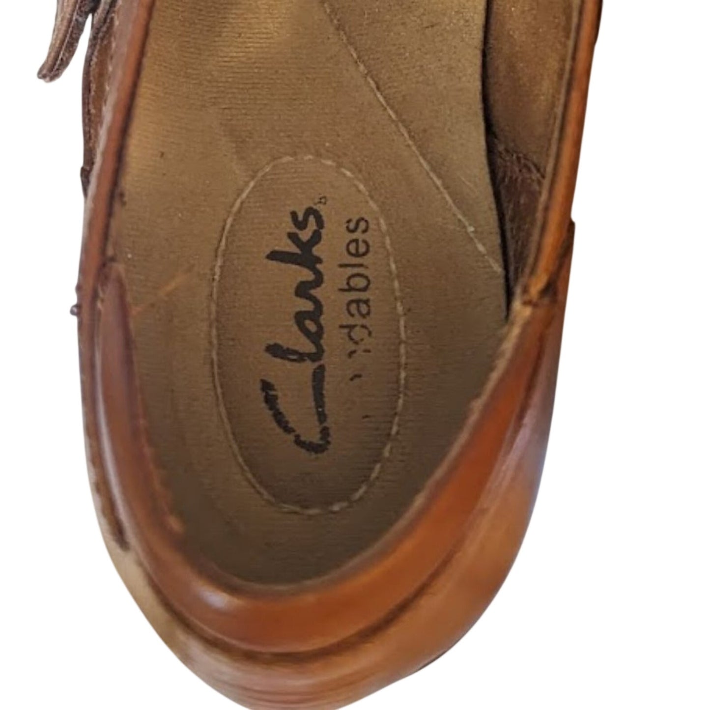CLARK'S Bendable Ashland Rivers Spin Leather Brown Loafers Size 7