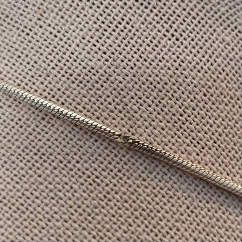 Sterling Italian 925 18" Snake Chain w/ Stationary Sterling Beads