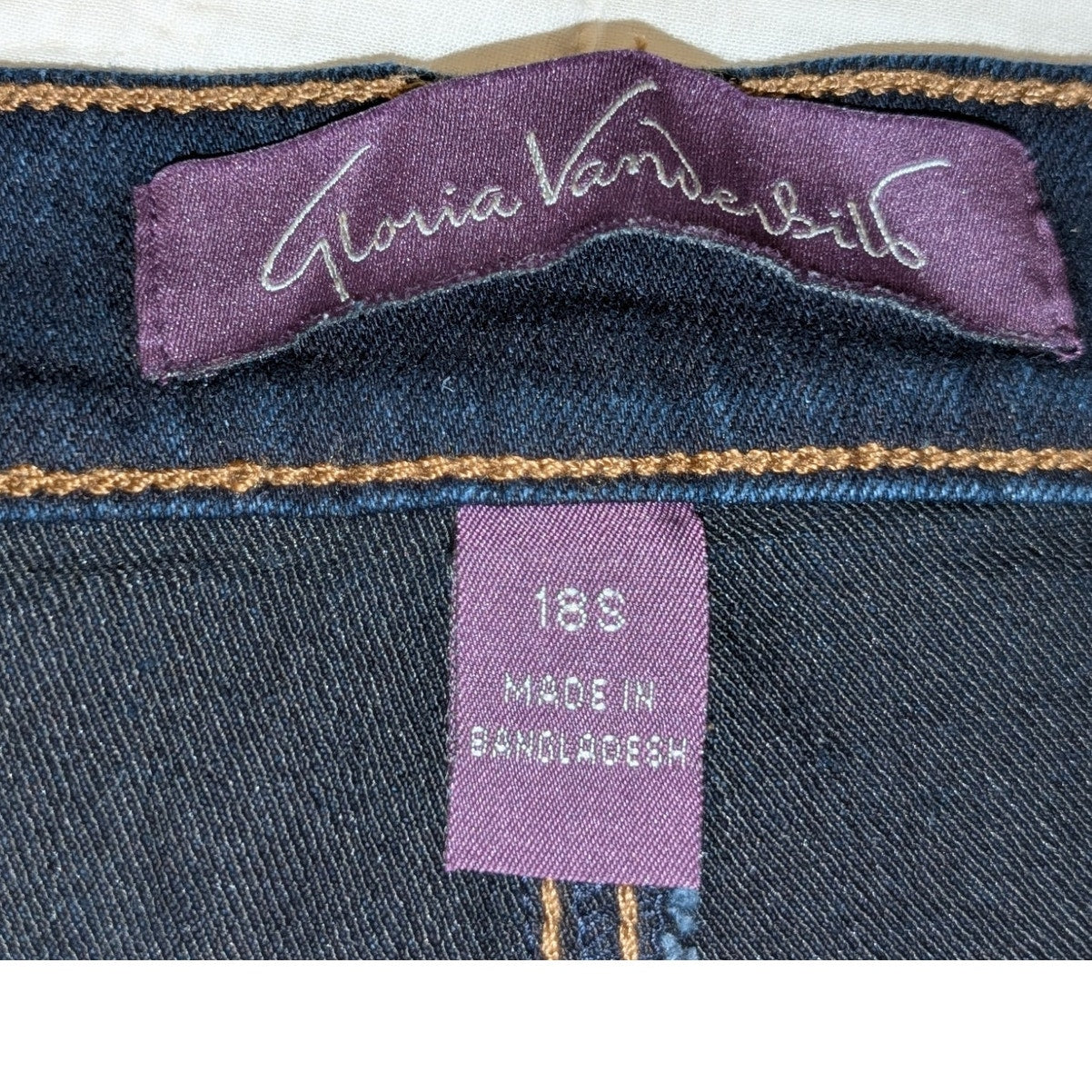 Gloria Vanderbilt Amanda Dark Wash Jeans Women's Sz 18S