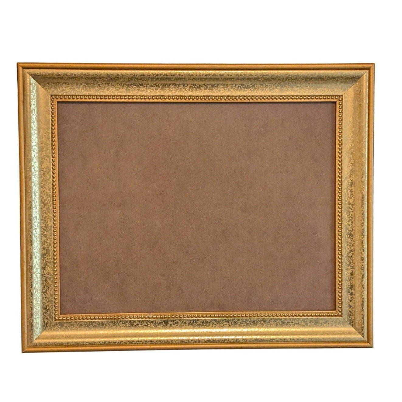 Gold Painted Wood Beaded Picture Frame