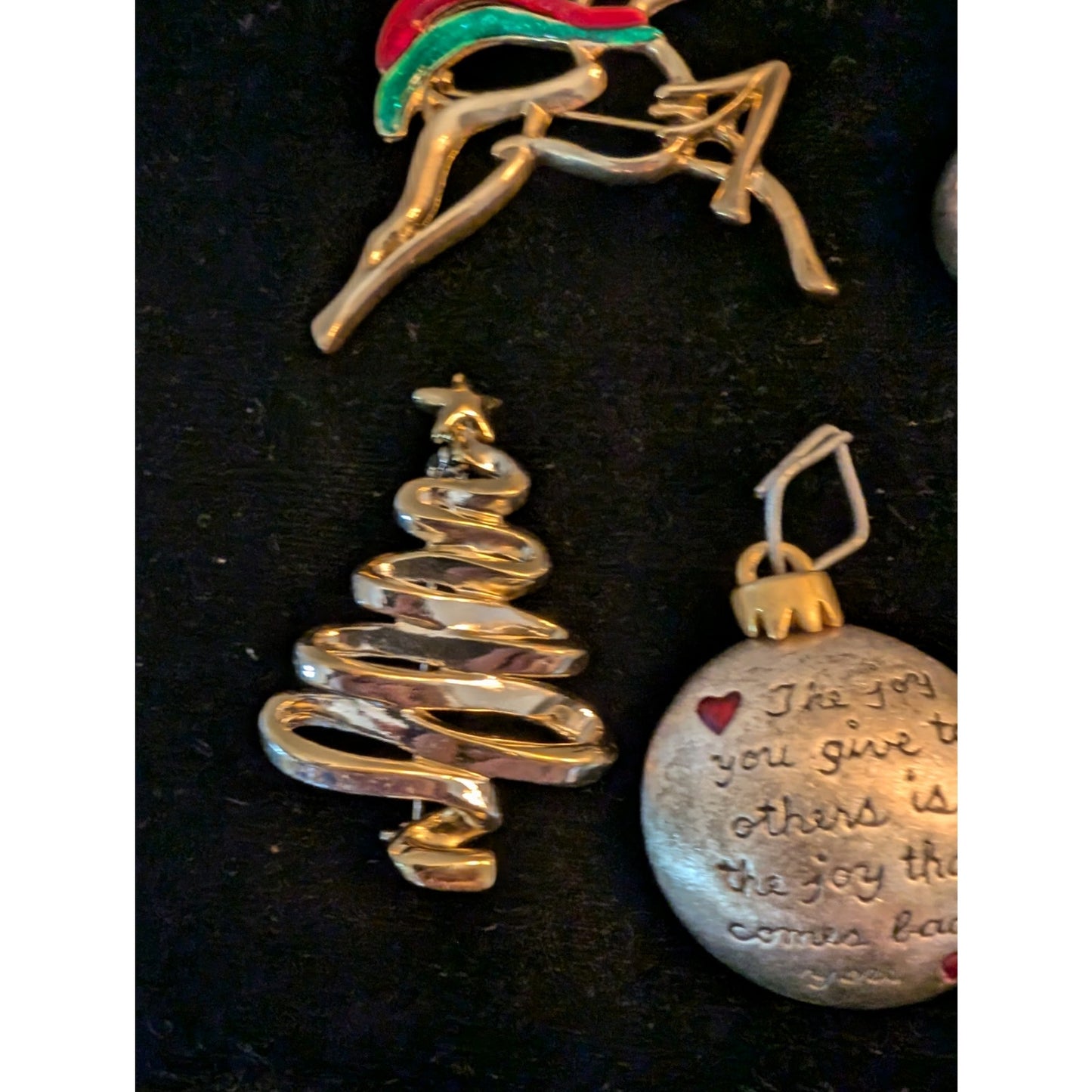 Lot of Seven Vintage Christmas Pins