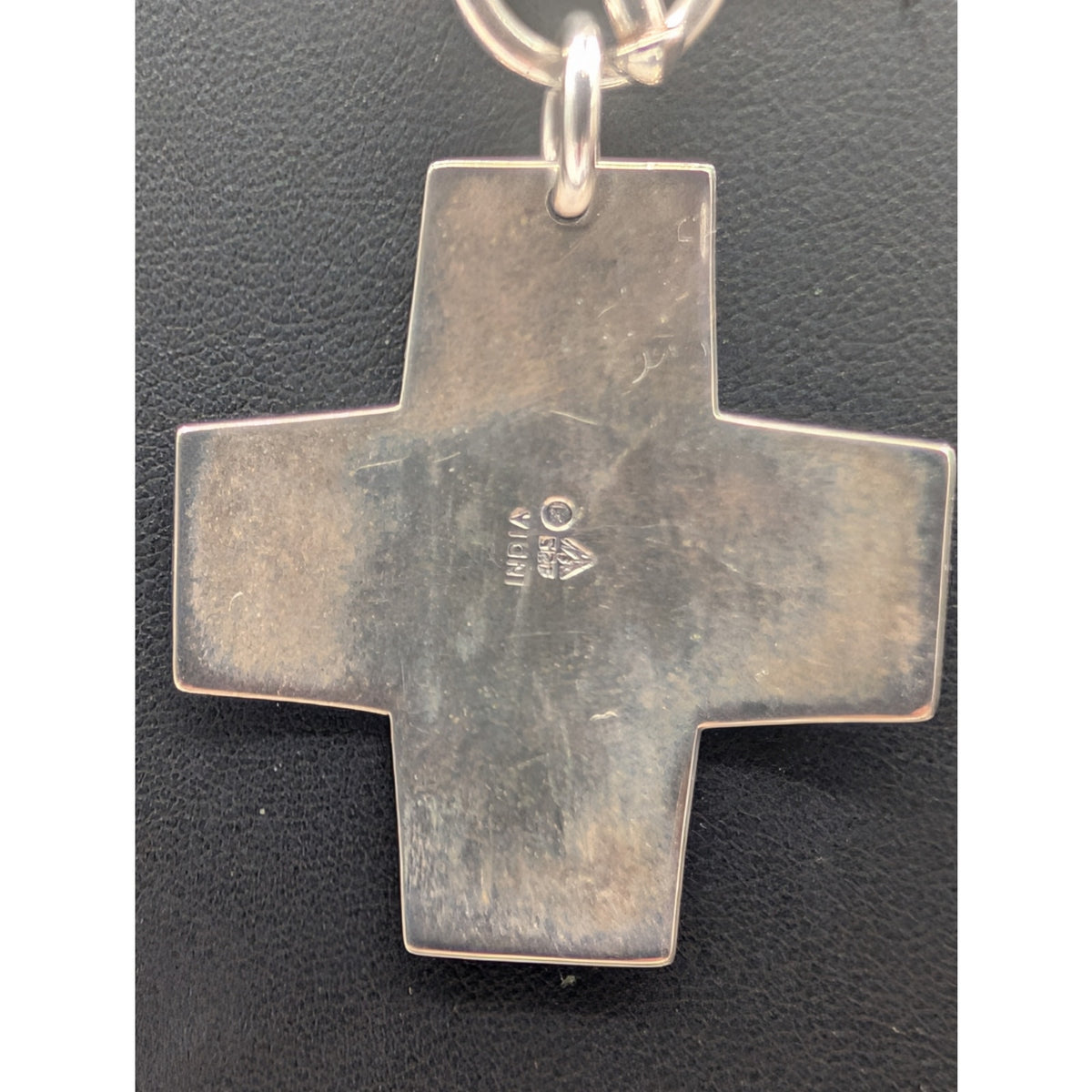 Silpada Virtuosity 925 Sterling Silver Cross Toggle Chain Link 17" Necklace