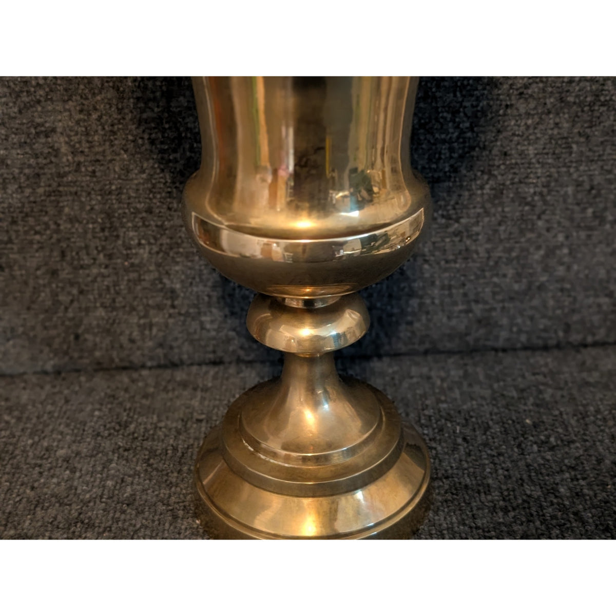 Vintage Made in India MCM 12" Tall Heavy Brass Urn Planter/Vase