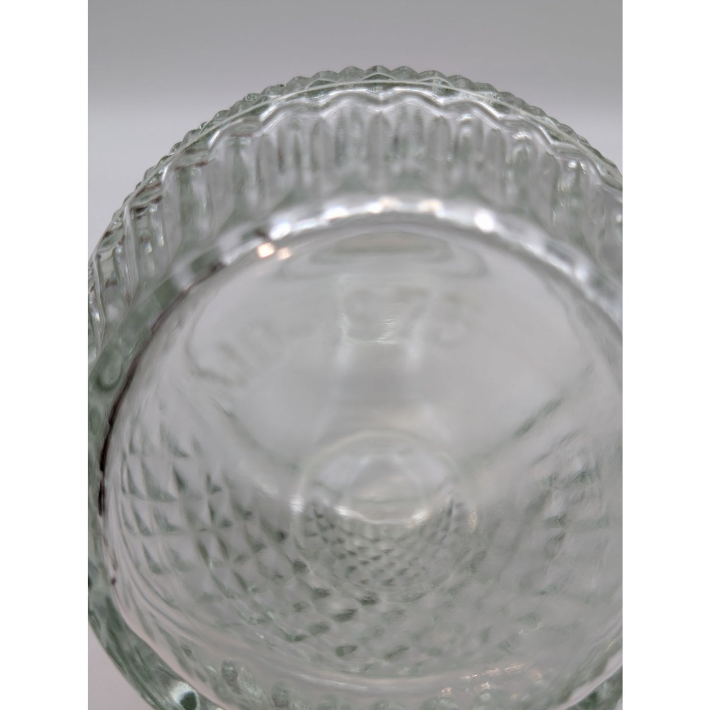 Vintage Diamond Cut Glass Decanter MD -- 1975 Mogen David Bar Wine Bottle
