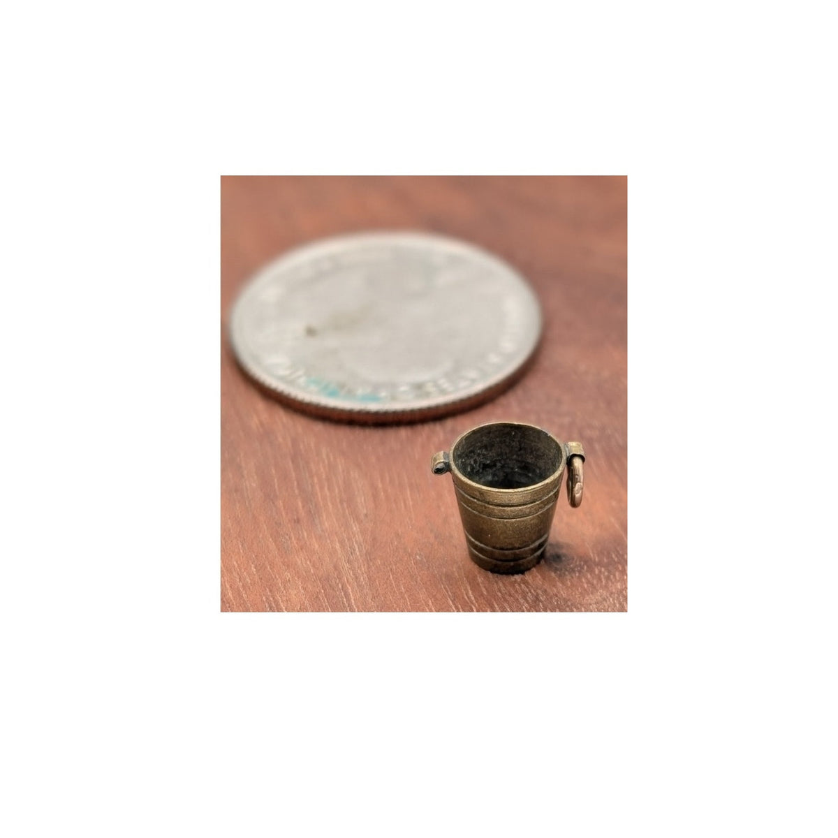 Vintage Brass Bucket Charm