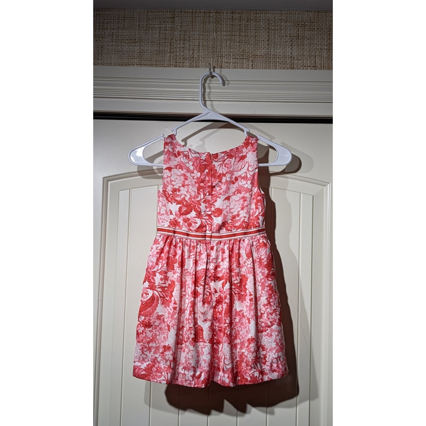 Juicy Couture Pink White Ribbon Waist Sleeveless Lined Dressy Dress Girls Size 6