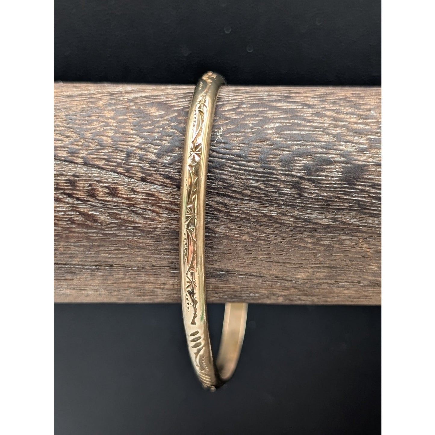 Hina's Treasures Artisan Designed Lehua Moon Phase Gold Filled Cuff Bracelet