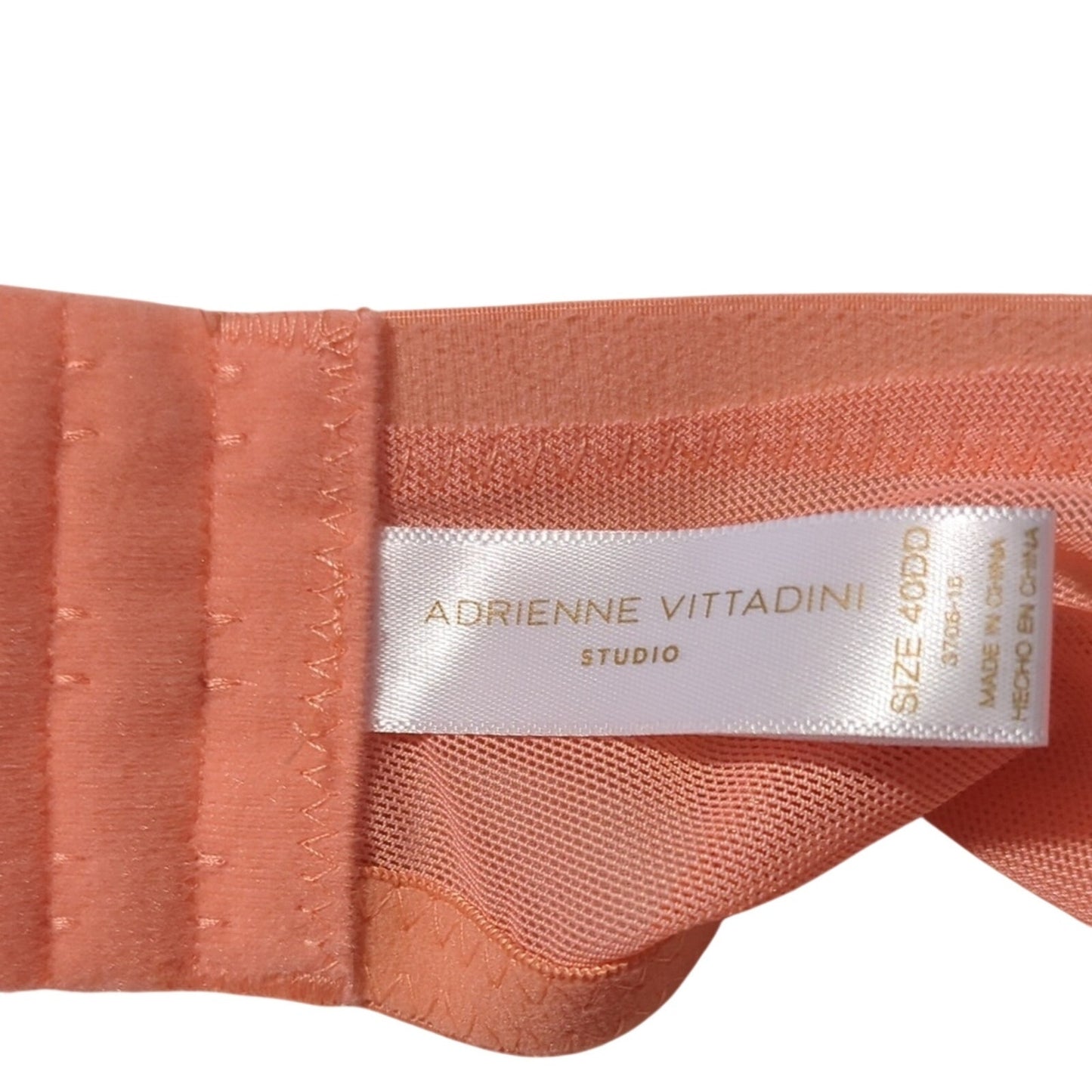 Adrienne Vittadini Studio Peach Textured Padded T-Shirt Underwire Bra Size 40DD