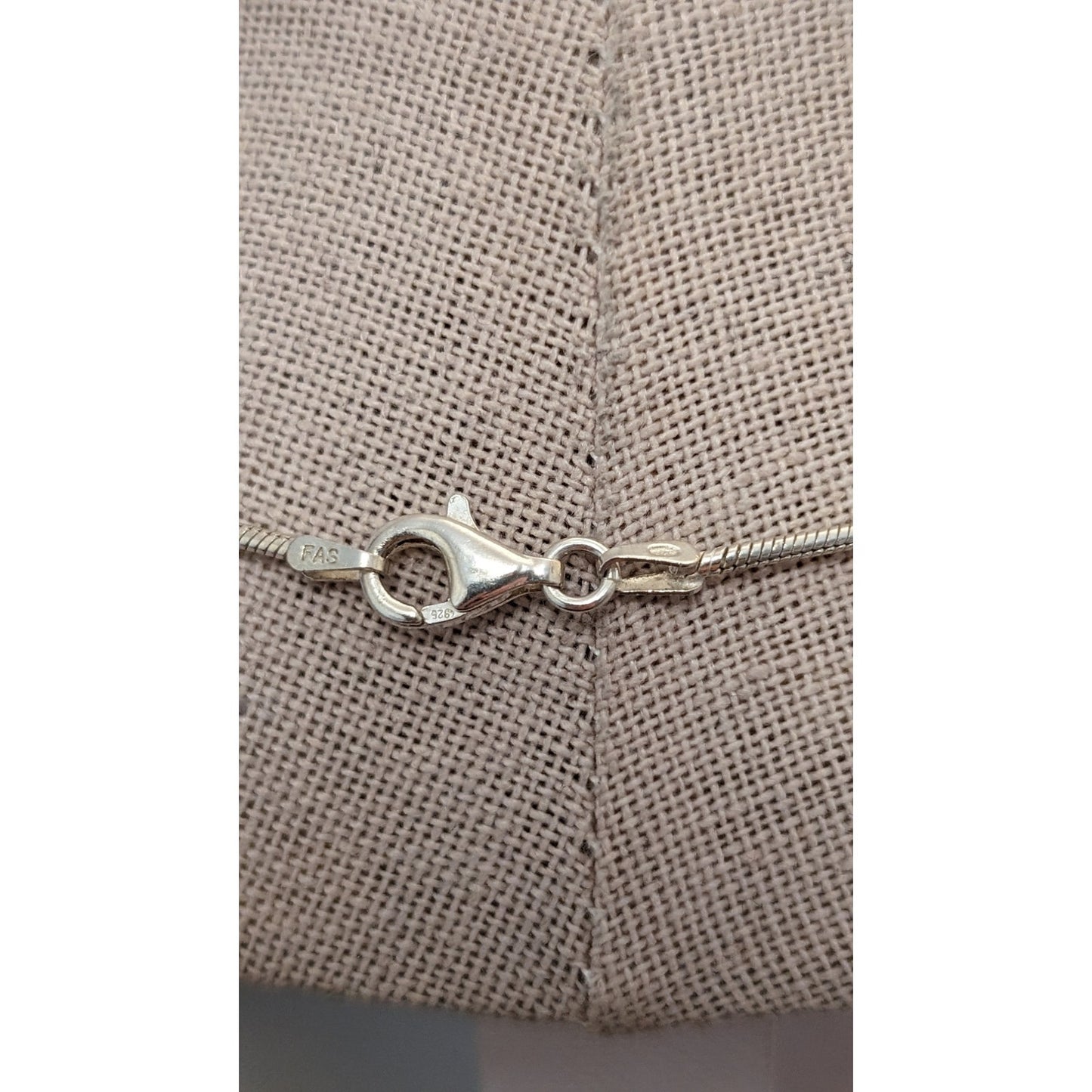 Sterling Italian 925 18" Snake Chain w/ Stationary Sterling Beads
