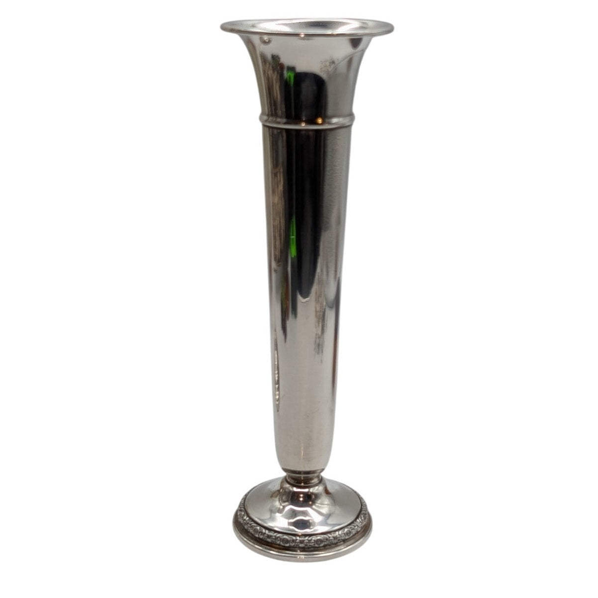 Vtg International Prelude Sterling Silver Weighted Reinforced Trumpet Bud Vase