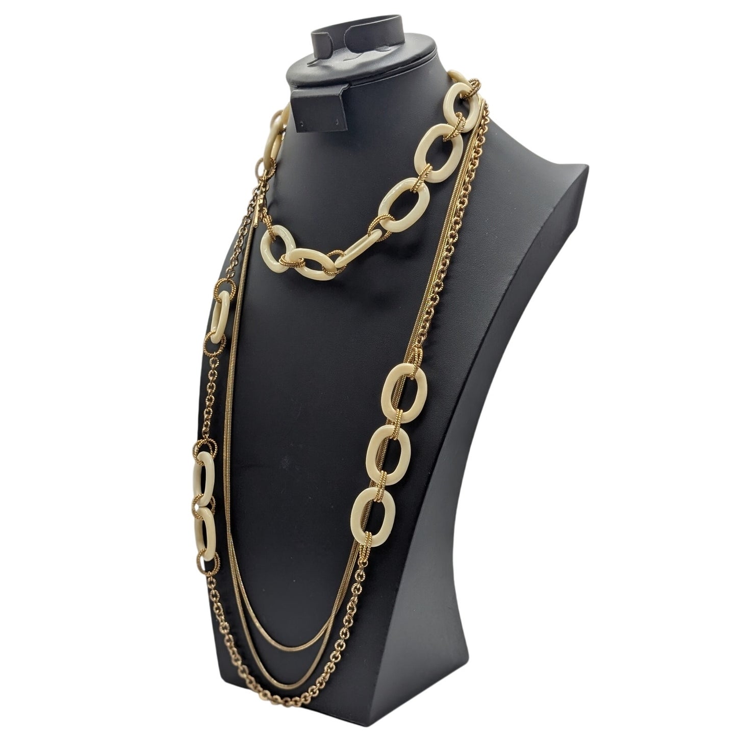 Vintage Lot of Four Loopy Chain & Snake Chain Necklaces