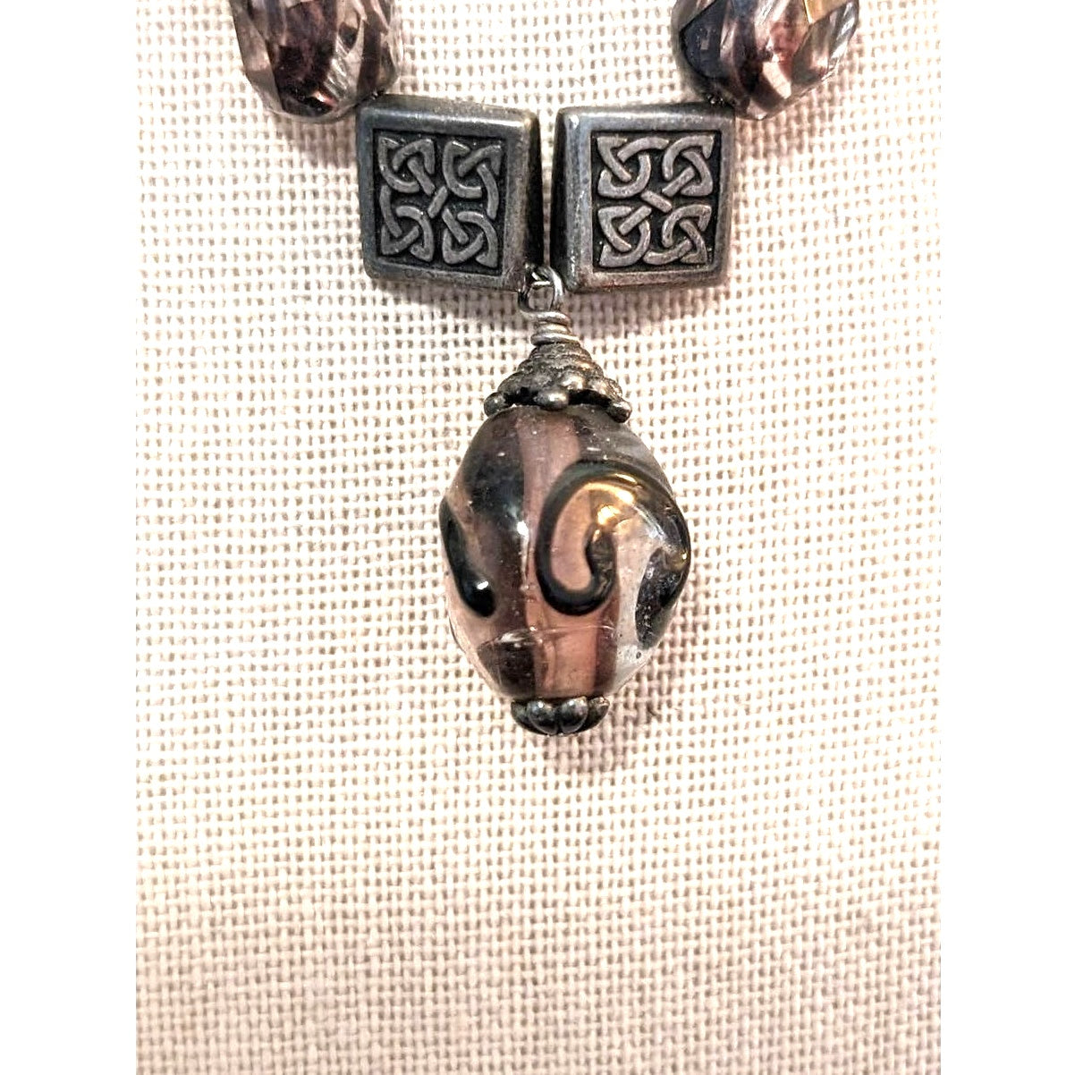 Made with Love Glass & Cat Eye Bead 16" Necklace