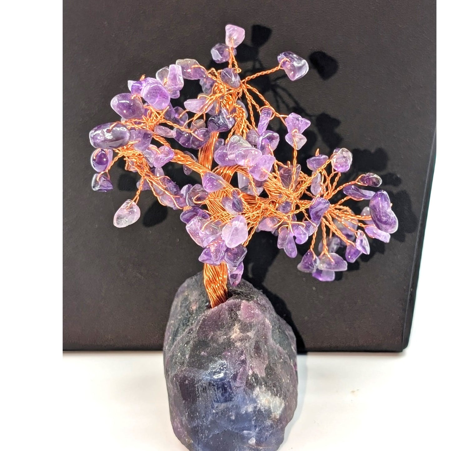Purple Amethyst & Copper Tree