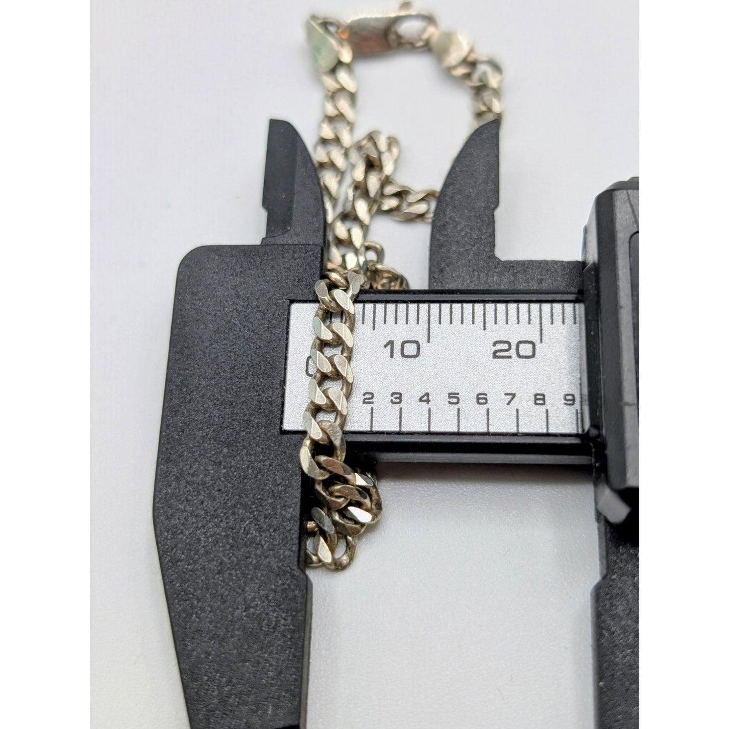 Vintage 925 Sterling Silver Italian Curb Chain Link Bracelet
