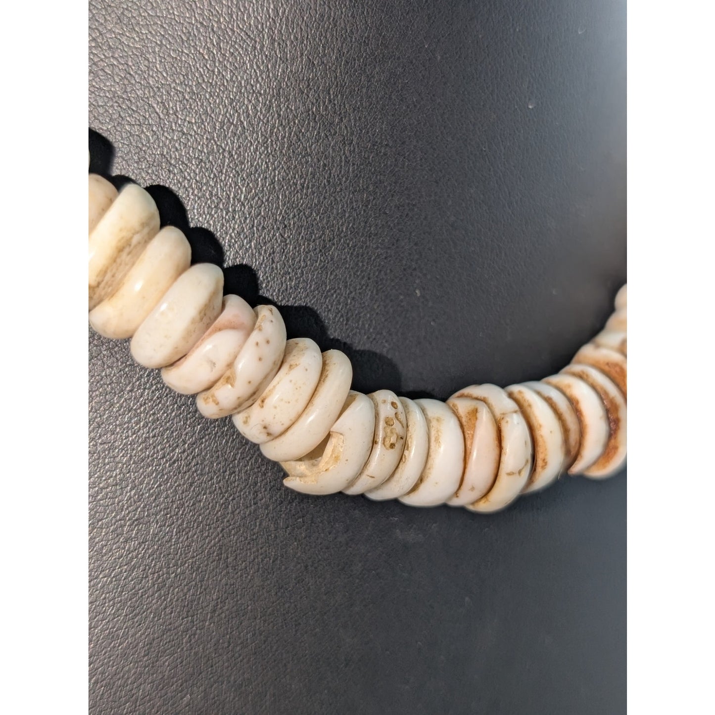 Vintage Genuine X-Large Up to 15mm Puka Shell Barrel Clasp 16.5" Necklace