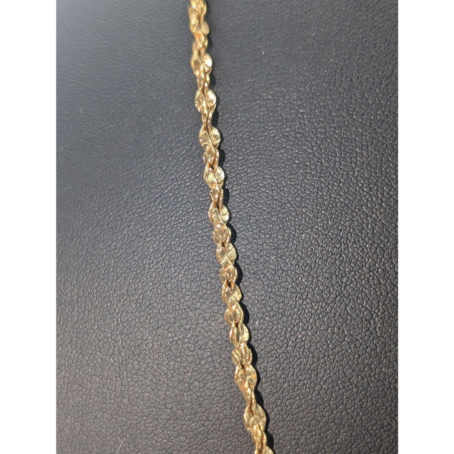 Vintage Gold Tone Marked 24KGB 28" Long Fancy Chain Link Necklace