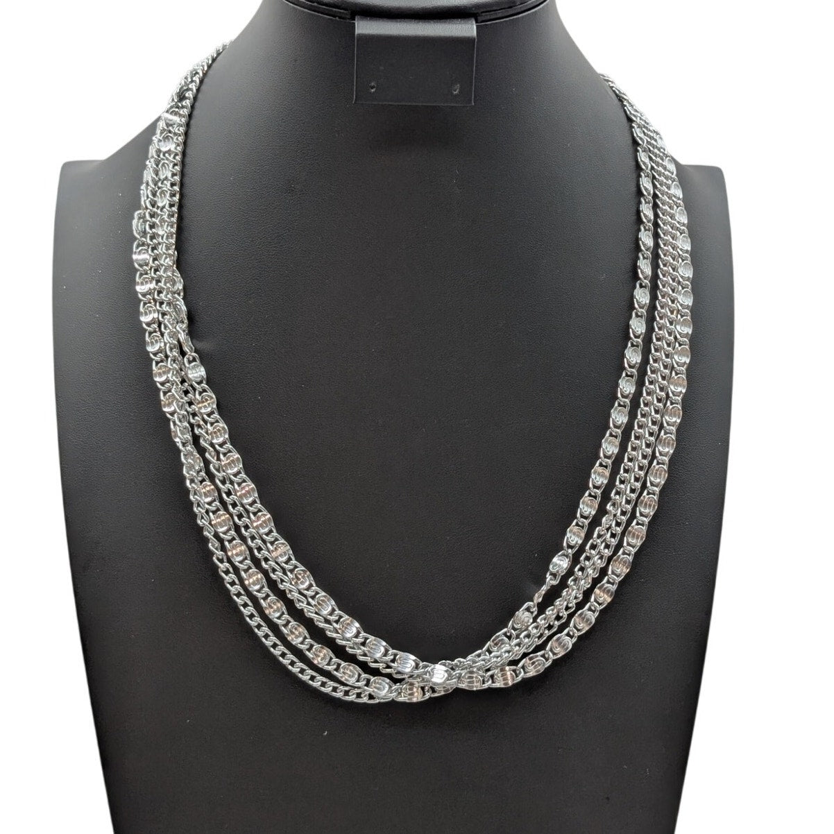 Lot of Five Vintage to Modern Silver Tone Pink & Gray Faux Pearl Necklaces