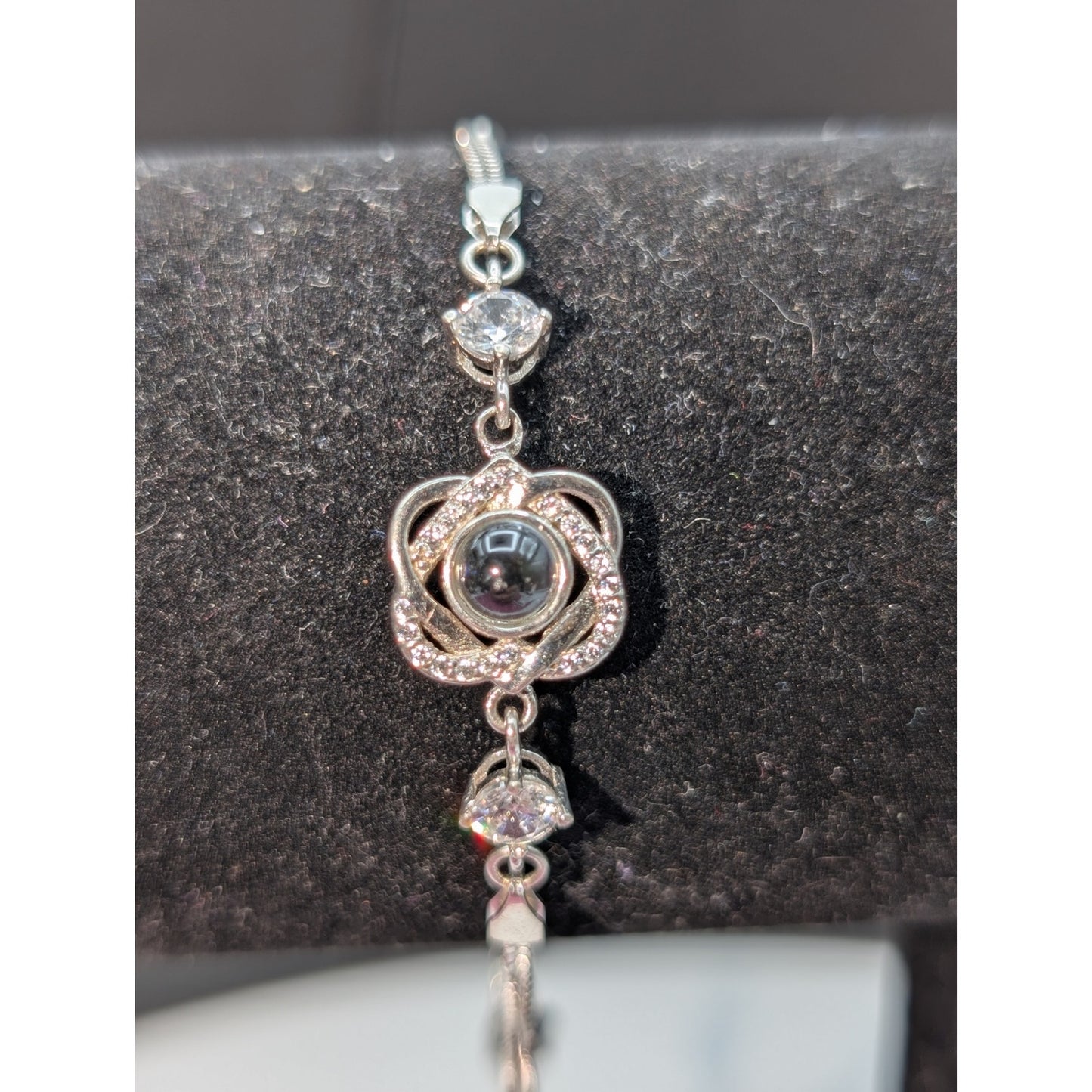 925 Sterling Silver 'I Love You' In 100 Languages Projection Bracelet