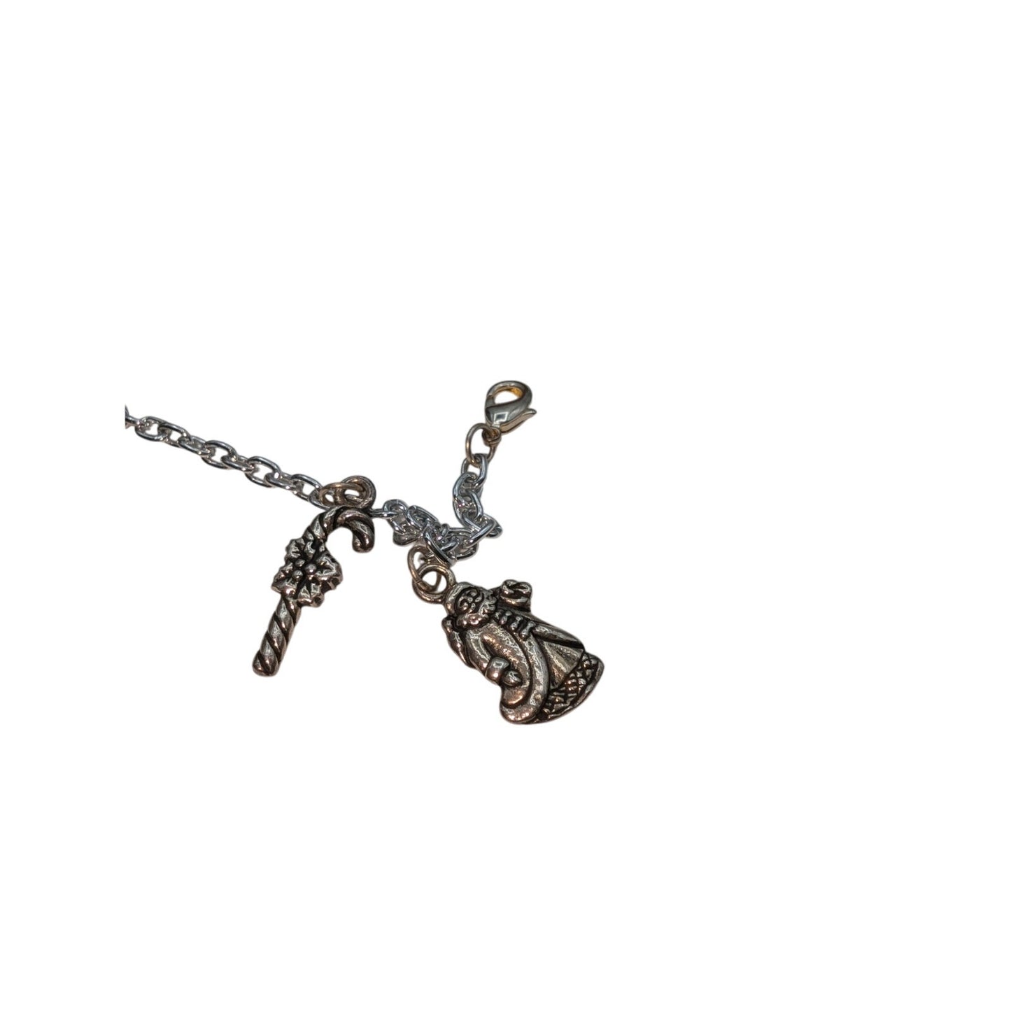 Silver Tone Christmas Charm Bracelet