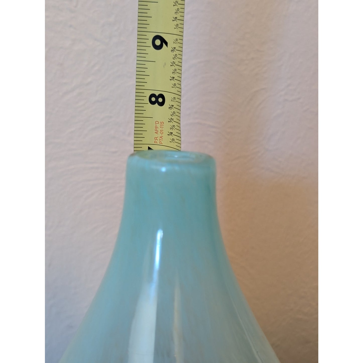 Blue Yellow Gold Art Glass Bulbous Vase