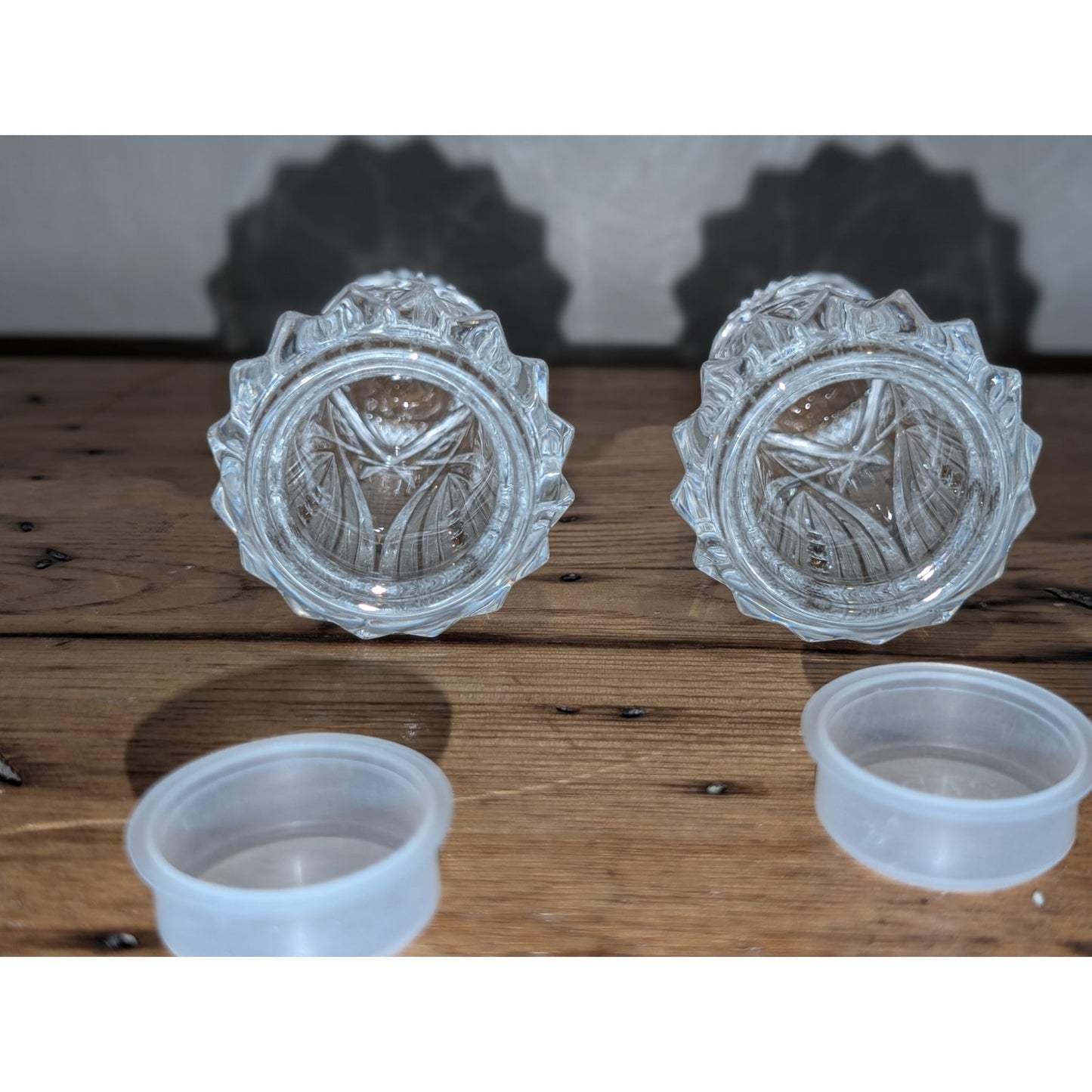 Vintage J. G. Durand France Crystal Salt & Pepper Shakers