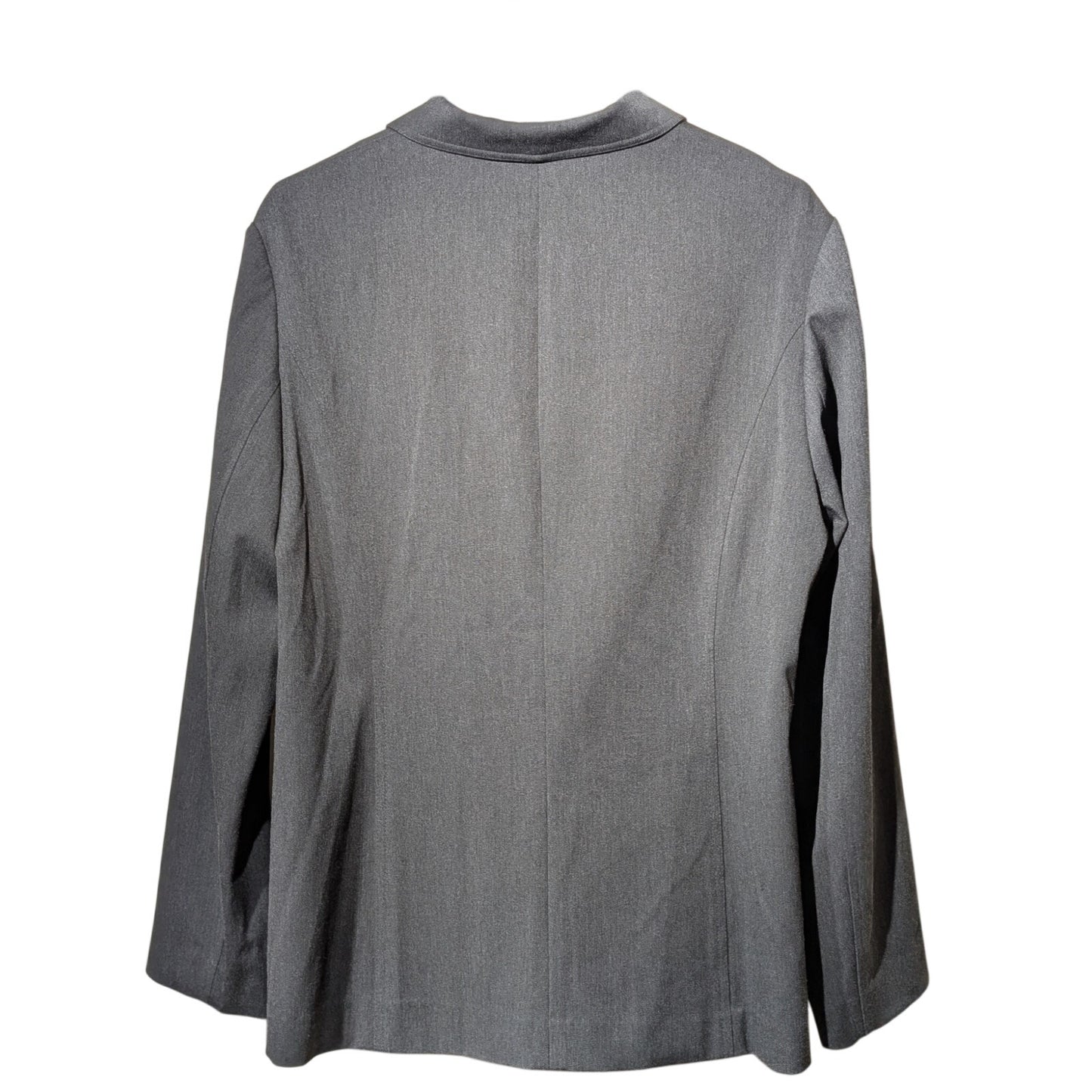 VTG Talbots Gray Stretch Wool Full Zip Front Unlined Jacket Womens Plus Size 12W