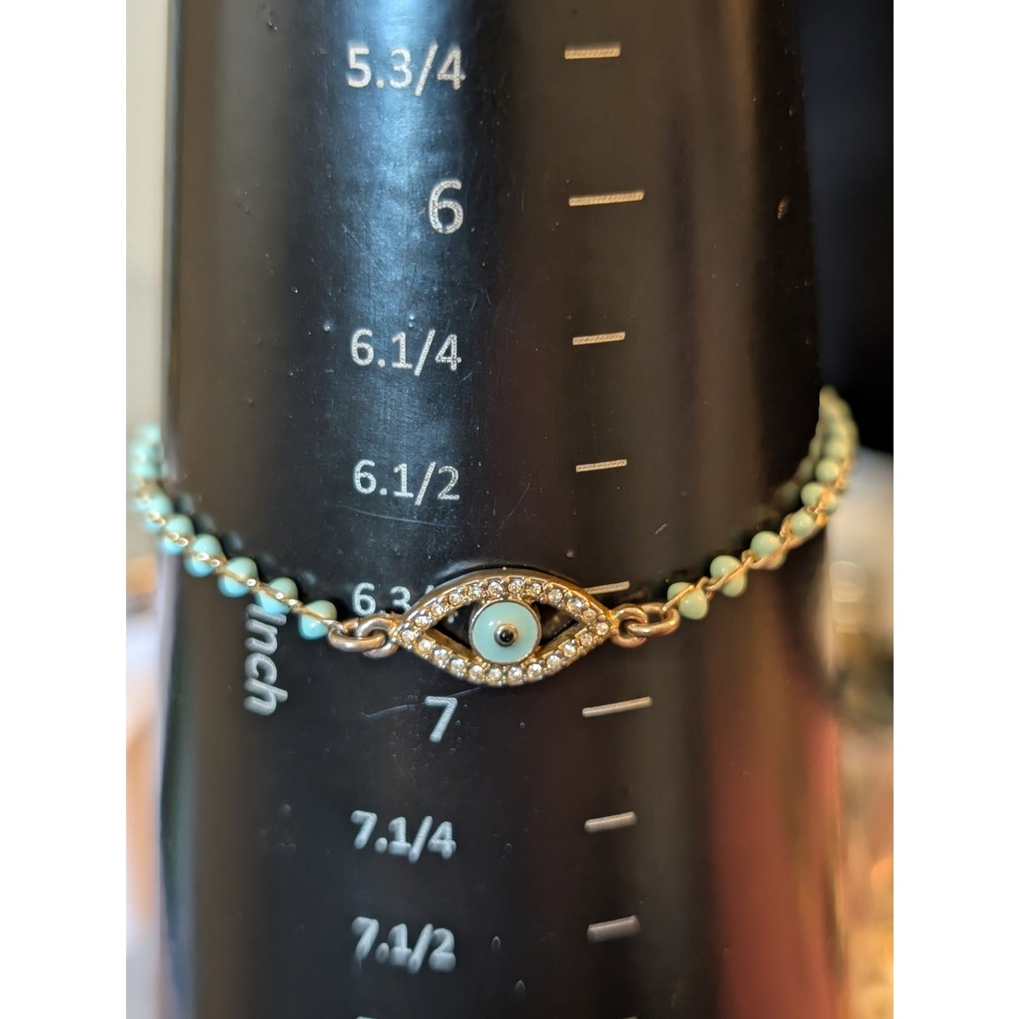 Mint Enamel Silver Tone Bangle Bracelet & J. Crew Mint Beaded Bracelet Lot