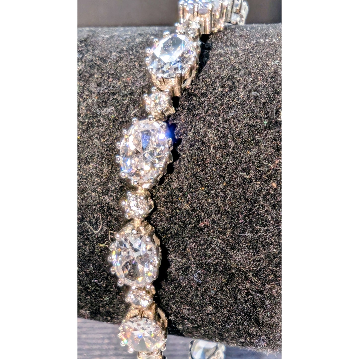 Stauer 925 Sterling Glam Oval & Round Alternating Cubic Zirconia Tennis Bracelet
