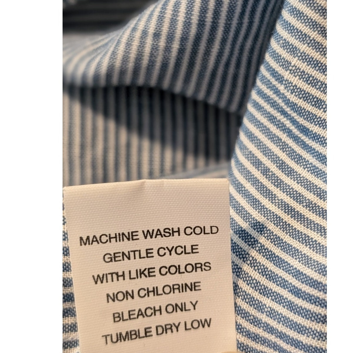 Johnnie-O Hangin Out Blue Stripe Long Sleeve Button Front 100% Cotton Shirt Sz M
