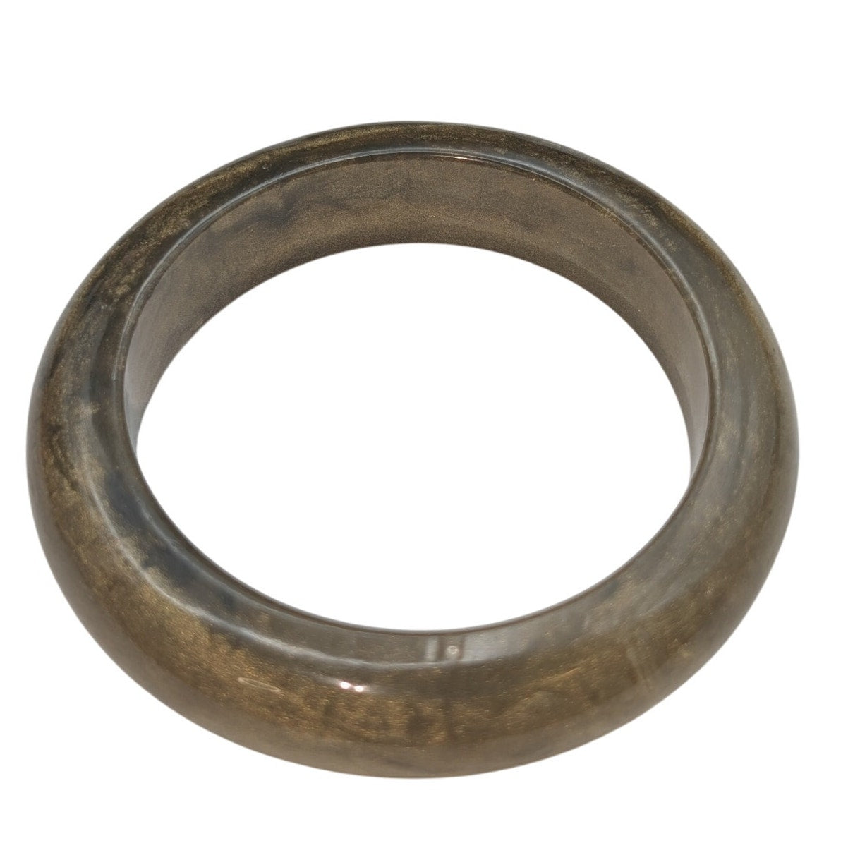 VTG Set of 2 Golden Shimmer Marbled Heavy (Nice Clank) Lucite Bangle Bracelets